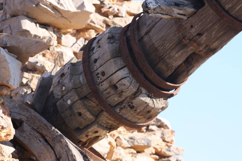 Old mill spindle