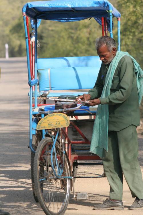 Rickshaw driver at Bharutpur